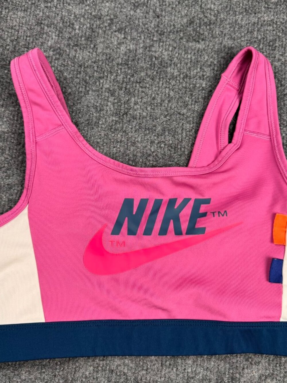 Nike Pink & Blue Dri-FIT Athletic Sports Bra / Size Medium / Gymwear